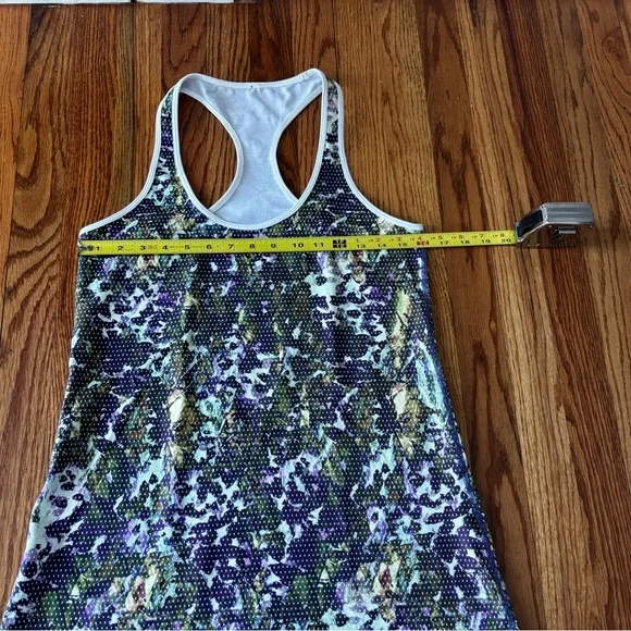 Lululemon Cool Racerback Tank Floral Sport Top. Size 6 - Picture 2 of 5